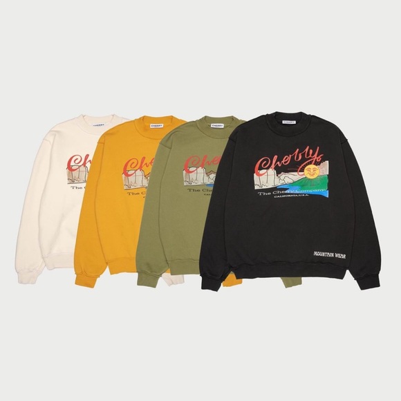 NWT Cherry LA Mountain Wear Sweatshorts Cali Gold Size Small “A Brighter Future” - Picture 5 of 13